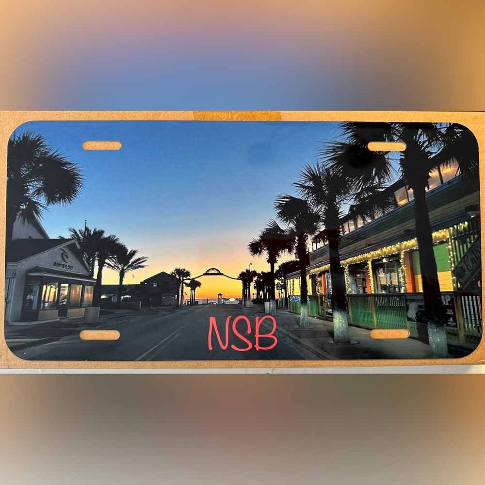NSB Holiday Sunrise Image License Plate Tag